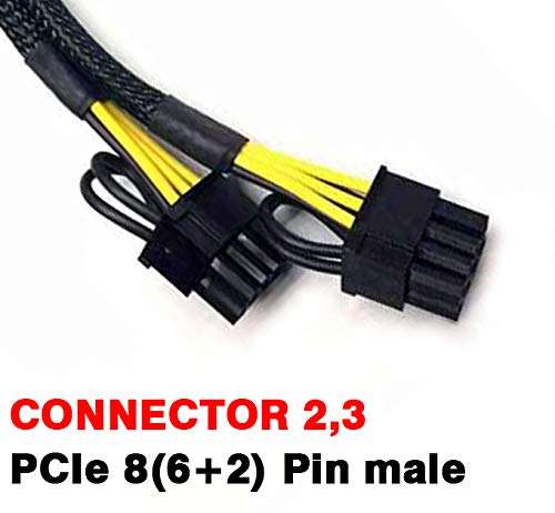 8 Pin Male to Dual 8(6+2) Pin Male PCIe Sleeved PCI Express Power Adapter Splitter Cable for Dell Only T3600 T3610 T5600 T5610 T5610 T7600 T7610 5810 T5810 T7810 T7910 (17 inches) TeamProfitcom 4