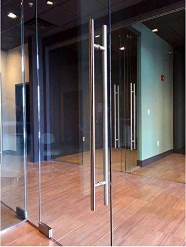 Modern Brushed Stainless Steel Sus304 Entrance Entry Commercial Office Store Front Door Handlesets Door Pull Push Handles Double-Sided (48 Inches /1200x32mm) 1