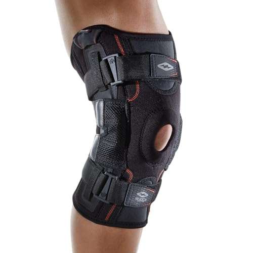 Shock Doctor Knee Brace, Compression Knee Brace for Men & Women, Hinged Knee Brace with Side Stabilizers, Maximum Support, Adjustable Dual Hinges, Knee Braces and Knee Support 4