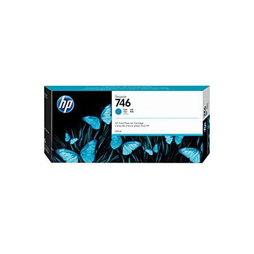 HP 746 Cyan 300-ml Genuine Ink Cartridge (P2V80A) for DesignJet Z6 & Z9+ Large Format Printers 1