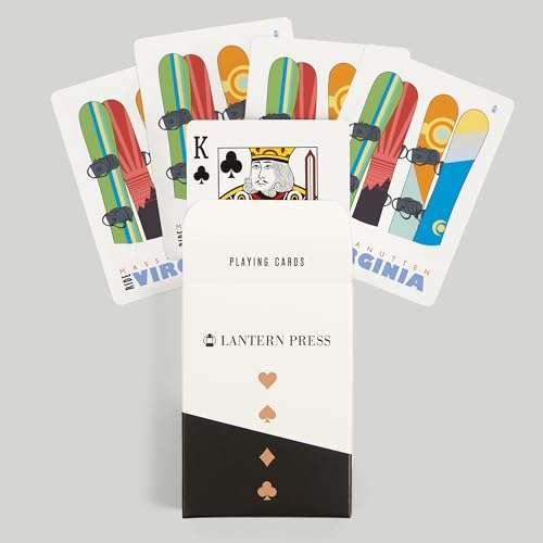 Lantern Press Snowboards in Snow, Massanutten, Virginia (52 Playing Cards, Poker Size Card Deck with Jokers) 6