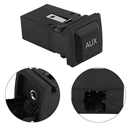 Keenso Audio USB Female AUX Adapter Cable, Premium ABS Plastic and Metal Car USB AUX Audio Cable Switch and Cable 6