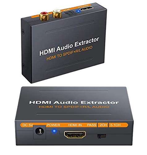 4K HDMI to HDMI + Audio Extractor One HDMI Input to HDMI + Audio (SPDIF + RCA Stereo) Output Support 1080P Support 3D 1