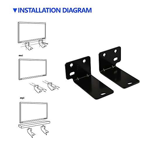 Suixing Universal Wall Mount with Hardware Kit Sound Bar Mounts Mounting Bracket Compatible Most of Soundtouch/Soundbars Home Theater System Wall Mount Brackets-Black 6