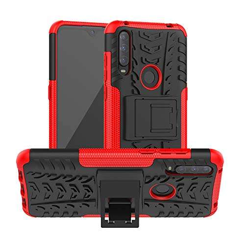 Jielangxin Keji Case for Alcatel 1V 2020 Case Cover,Case for Alcatel 1V 2020 5007U Case Shockproof Mobile Phone Case Stand Red 2