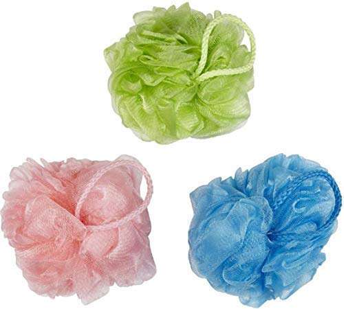 BoldnYoung Bath Shower Soft Loofah Sponge, Multicolour (Pack of 3) 1