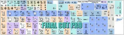 APPLE SIZE KEYBOARD STICKER APPLE FINAL CUT PRO GALAXY SERIES 2