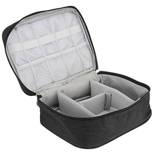 Diydeg Cable Storage Bag, Electronic Organizer, Multifunction Chargers Organizer USB Cable for Ear Phones(Black) 3