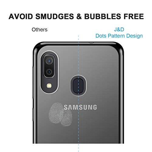 J&D Case Compatible for Galaxy A30 / Galaxy A20 Case, Ultra Slim Lightweight Clear Shock Resistant Protective Rubber Silicone Bumper Case for Samsung Galaxy A30, Samsung Galaxy A20 Case 5