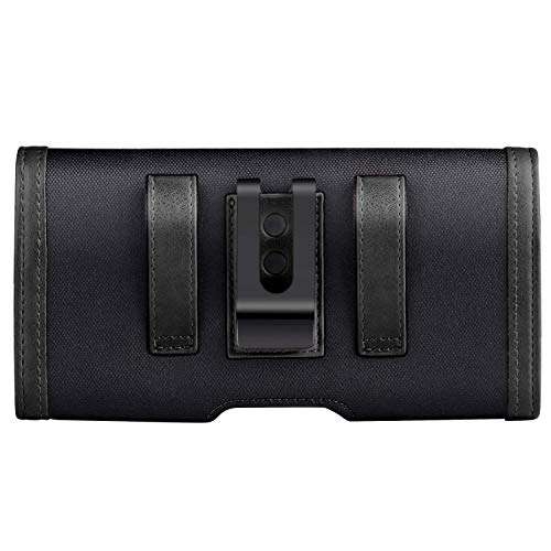 for Galaxy S23 5G Holster Case, BECPLT Nylon Galaxy S22 5G Belt Clip Pouch Holster Case Cell Phone Carrying Pouch for Samsung Galaxy S21 S20 S10 S9 S8 S7 Edge A10e Google Pixel 5 4a 4 3 (Black) 5