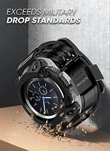 SUPCASE for Samsung Galaxy Watch 3 45mm Band with Case (Unicorn Beetle Pro), [Military-Grade Drop Protection] Rugged Men Cover with Adjustable Strap Band for Samsung Galaxy Watch 3 45mm, Black 6