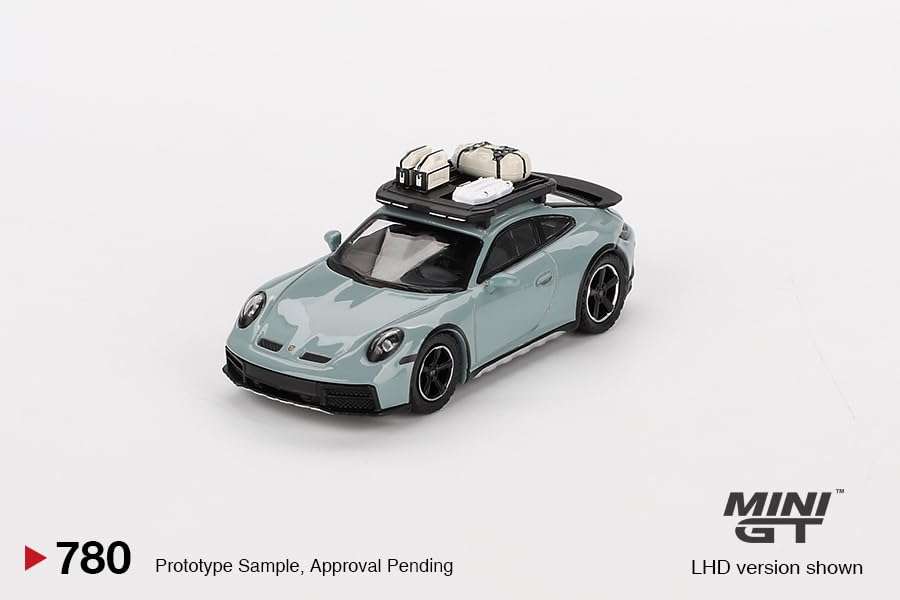 1:64 Diecast Model Car Compatible with Mini GT Porsche 911 Dakar Shade Green Metallic Limited Edition MGT00780 4