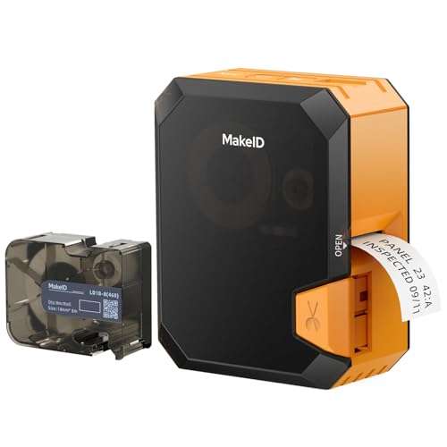 Makeid P31 Industrial Label Maker, Heavy-Duty Labeling Machine with 0.71" W x 26.24ft L Label, Ideal for Wire & Cable Marking, Fast Printing for Job Sites 1