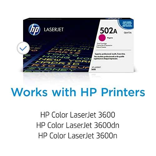 HP 502A Magenta Toner Cartridge | Works with HP Color LaserJet 3600 Series | Q6473A 2