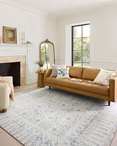 Loloi Rifle Paper Co. Maison Collection MAO-03 Rosette Ivory 2'-0" x 5'-0", .19" Pile Height, Accent Rug 1