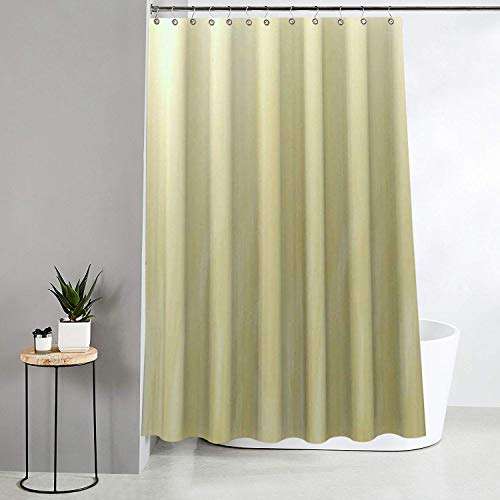 Heart Home Lining Design Waterproof PVC Shower Curtain with 8 Hooks 54 inch x 84 inch (Cream) CTHH5582