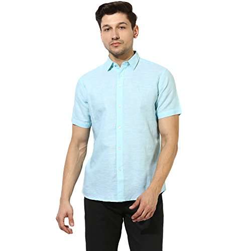 Red Tape Men's Plain Regular fit Casual Shirt (RSH6484A_Mint Blue_L 1