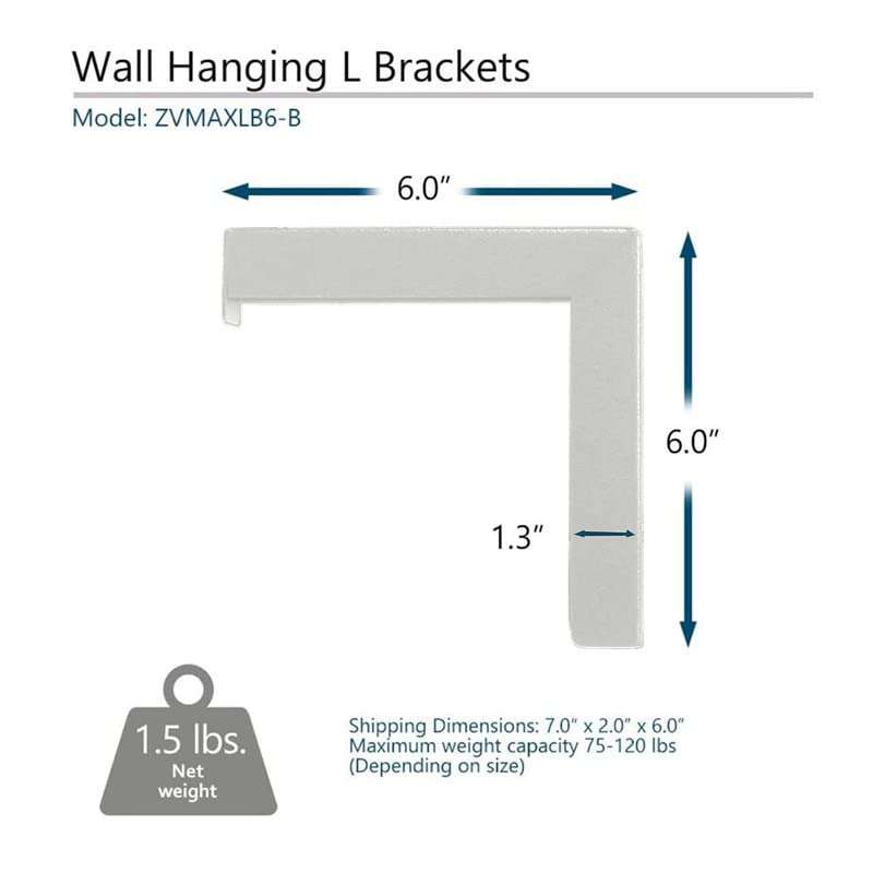 Spline Universal Projector Screen Wall Mount Brackets/Stand, 6- Inches Adjustable Brackets/Hanger, 25 kg Weight Capacity, White 2