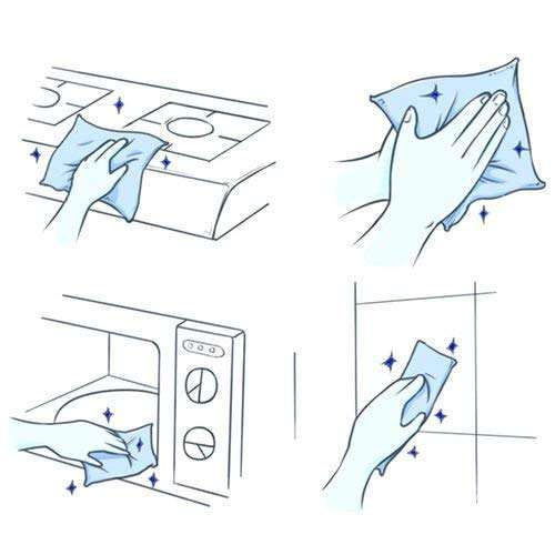 Mishrit Non- woven Disposable Reusable Towels Kitchen Cleaning Multi-Uses Dish Cloths Washable Towel Roll (set of 1). 6