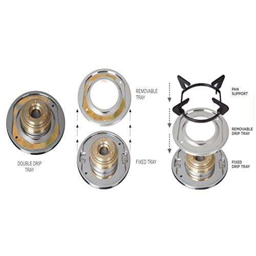 Whirlpool 4 Burner Manul Ignition Gas Stove | Supremo 460 CT | Forged Brass Burners | Toughened Glass Top | Double Drip Tray | 5-Year Warranty | Black 5