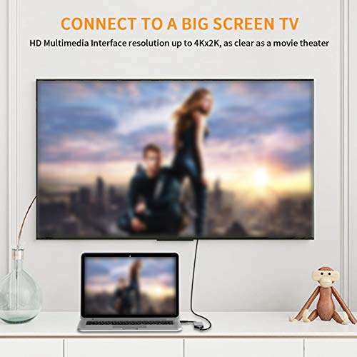 5 in 1 USB-C Splitter, Fast Power Delivery Charging 4K HD Video Type‑C Adapter for Laptops 6