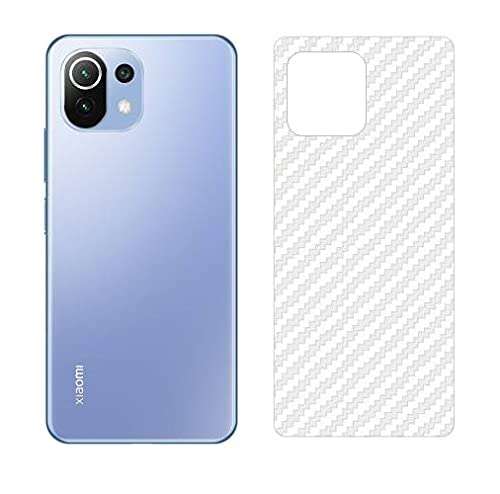 HOBBYTRONICS Carbon Fiber Flexible Back Screen Anti Scratch Bubble Free Back Screen Guard for XIAOMI MI 11 LITE (Pack of 1) 1