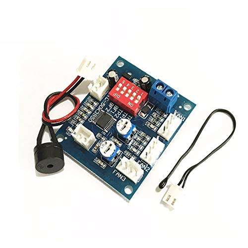 50k NTC 3950 Thermistor PWM Temperature Probe Speed Controller Board Control Module Buzzer DC 12V 5A CPU Fan High-Temp Alarm
