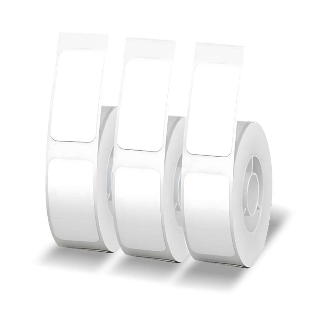 helett HE24 Compatible Label Tape - 12mm x 30mm (3/8" x 1 3/16 ") | Direct Thermal Self-Adhesive Labels | 210 Labels Per Roll | Designed for HE24 Printer (No NFC Tag Required) | Pack of 3 Rolls 1