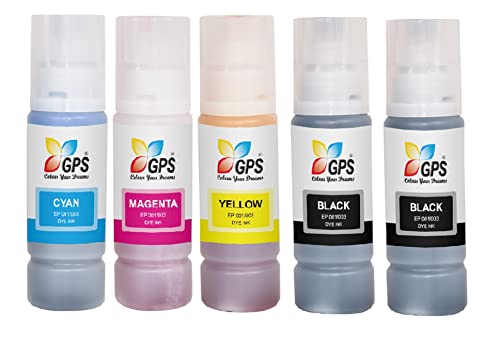 GPS Colour Your Dreams Original Epson 003 Ink for L3110, L3150, L3210, L3250 Inkjet Printers - Black and Color Ink Bottles Combo