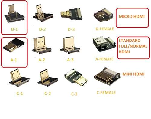 Permanent Black FFC HDMI 20CM FPV HDMI Cable Micro HDMI Male 90 Degree Angled to Standard HDMI Male Full HDMI Normal HDMI for panasonic lumix GH4 blackmagic BMPCC Sony Alpha Sony A5000 A6000 A7S A7R 3