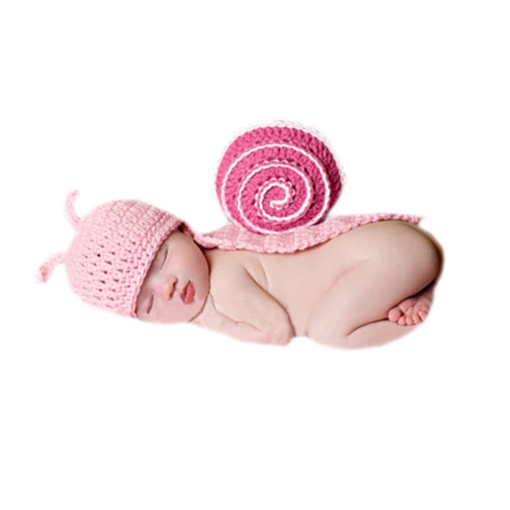Newborn Photography Props Boys Girls Baby Photoshoot Outfits Cute Snails Crochet Knitted Baby Photo Props 1