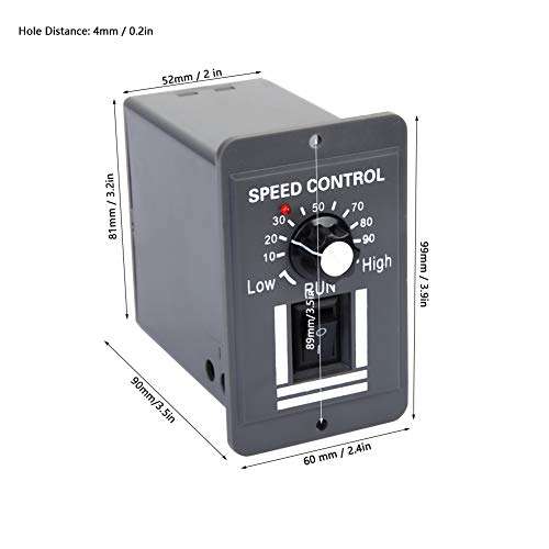 Motor Speed Controller, 400W AC Small Size High Motor Speed Governor Motor Pinpoint Regulator Forward & Backward Direction (X0520 20A) 6