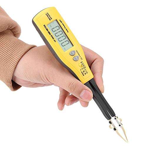 Digital SMD Tester, 4000 Counts Handheld Resistance Capacitance SMD Meter, LCR Meters with Spare Test Leads and Pocket Case 4
