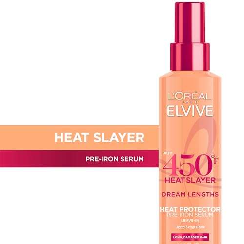 L'Oreal Paris Elvive Dream Lengths Heat Slayer Pre-Iron Spray Leave-In, 4.4 Ounce 2