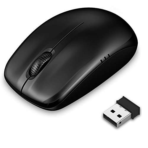 Trands TR-MU337 Wireless Optical Mouse 2.4GHz with Nano Receiver, 800-1600 DPI Adjustable, Photoelectric Sensor, 10m Range, AA Battery Powered for PC Laptop, Ergonomic Ultra-Thin Compact Design 1