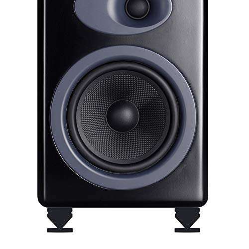 KISSTAKER 4 Sets Speaker Spikes Shockproof, Speaker Isolation Feet Stand Cone Pad for Subwoofer Turntable Amplifier CD DAC Recorder 4