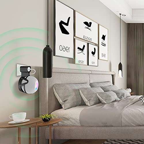 VOMA Speaker Wall Mount Shelf Compatible with Homepod Mini, Wall Stand Accessories, Quick and Easy Installation, Space Saving, No Drilling Holes, Acrylic 5