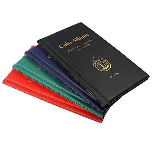 AITIME 180 Pockets Coin Collecting Holders Book Album for Collectors - Coin Collection Supplies, Collector Album Storage Suitable for Coin Diameter Less Than 1.66 Inches Storage (Green) 6