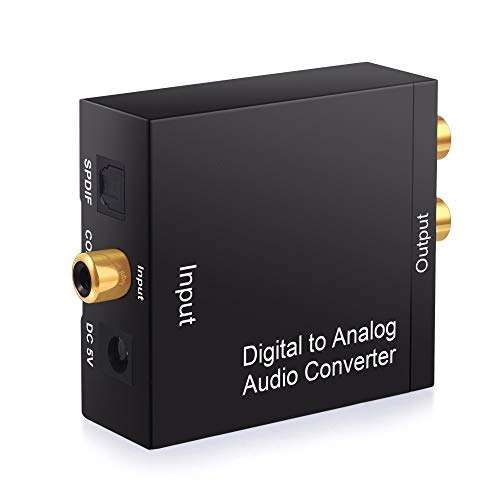 axGear Digital to Analog Audio Converter Optical Coaxial in 3.5mm Aux RCA Out 6