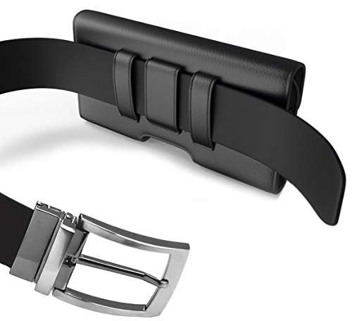 Moto E5 Play/Moto G7 Play Pouch case (PU Leather), [TMAN] Side Way Pouch [Holster] Clip for Motorola Moto E5 Play / e5 Cruise / G7 Play(fits The Phone W Thick Hybrid case on/Otter Box on) 3