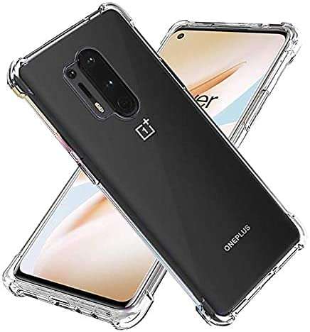 Zeking OnePlus 8 Pro Case, Anti-Scratch Crystal Clear with Four Corner Bumper Protective Case Cover Compatible for OnePlus 8 Pro(Transparent) 1