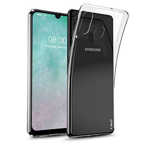 J&D Case Compatible for Galaxy A30 / Galaxy A20 Case, Ultra Slim Lightweight Clear Shock Resistant Protective Rubber Silicone Bumper Case for Samsung Galaxy A30, Samsung Galaxy A20 Case 1