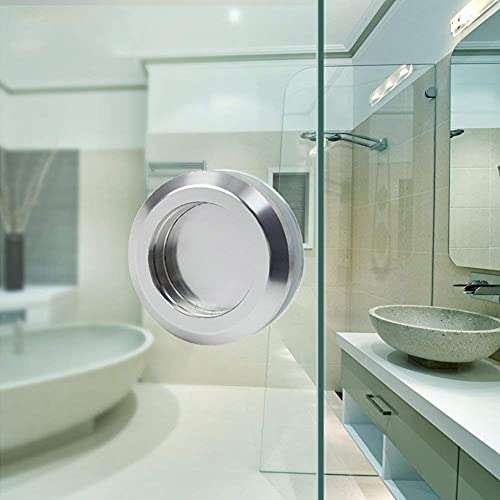 Hilitand Aluminum Alloy Bathroom Round Handle Shower Glass Door Handle Pull Knob for Sliding Door 2