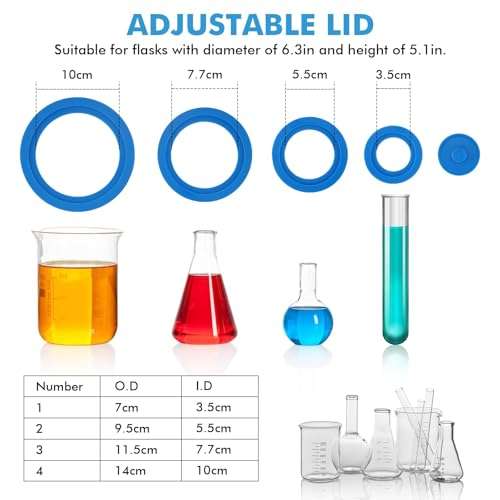 Lab Water Baths 2.5L Digital Water Bath Heater Thermostatic Water Bath 300W with Selectable Openings for Lab Use Food Heating Chemical Biological Experiment (110V) 2