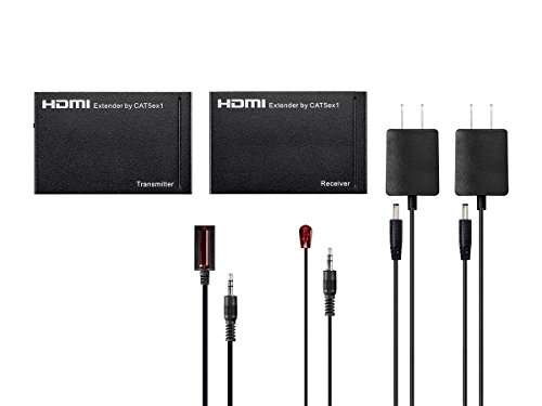 Monoprice HDMI Extender Over Single CAT6 (TCP/IP) - 100 Meters (328 Feet) With IR Support, HDCP 1.1 - Blackbird Series 5