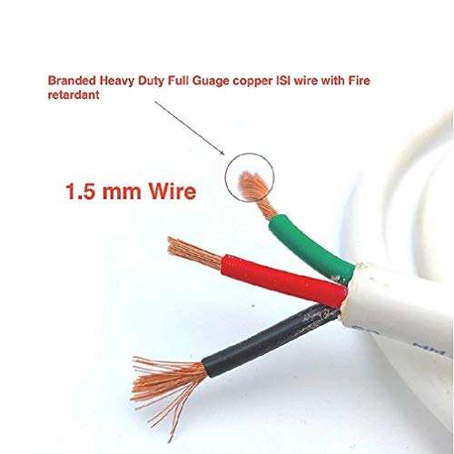 Veyron Electric Extension Board - Two 6/16A Socket and Two 16A (15A) Indicator Switch, 5 Meter Long 1.5 Sq mm 3 Core Heavy Duty Wire Cable Cord with 16 Amp (15 Amp) 3 Pin Plug (5 Meter) 6