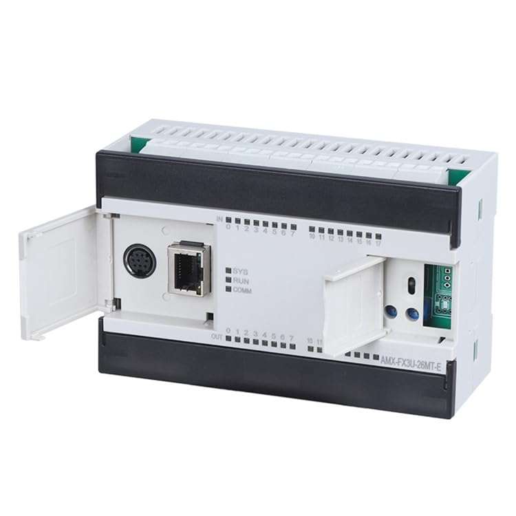 Compatible AMX-FX3U-26MT-E Ethernet Controller with Ethernet Port Analog Industrial Control Board Digital 16 in 10 Out Analog 2 in 1 Out Ethernet Type