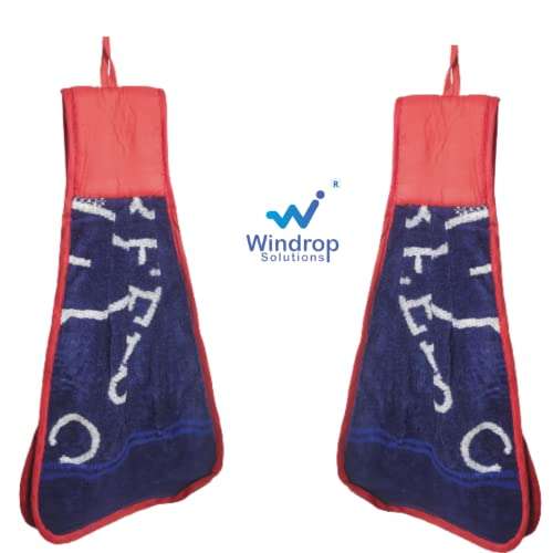 Windrop Solutions® Hanging Cotton Washbasin Napkin/Hand Towel for Kitchen and Bathroom Made in India (3) 4