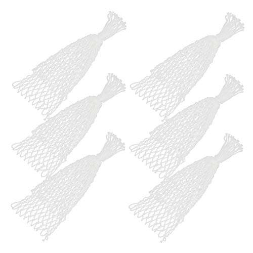 VGEBY Billiards Pool Table Pockets 6PCS, Billiards Net Pocket Cotton Mesh Bag Pool White Pool Table Accessories 5