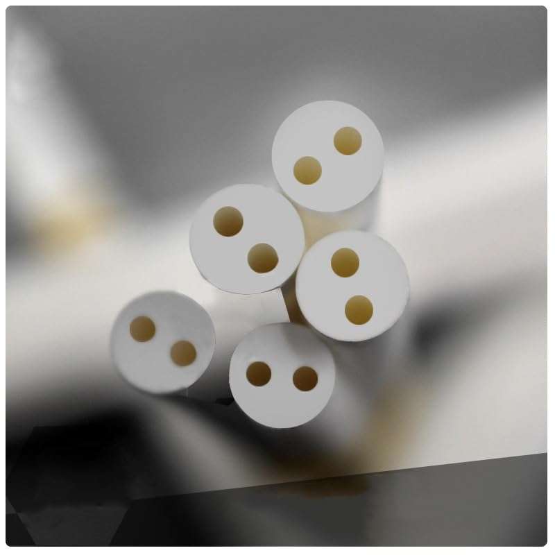 XvuaTeIw Tube Thermocouple Temperature Sensor Protective Tube High Temperature 1900 Degrees With 2 Inner Hole Ceramic(7x1.8x210mm) 1